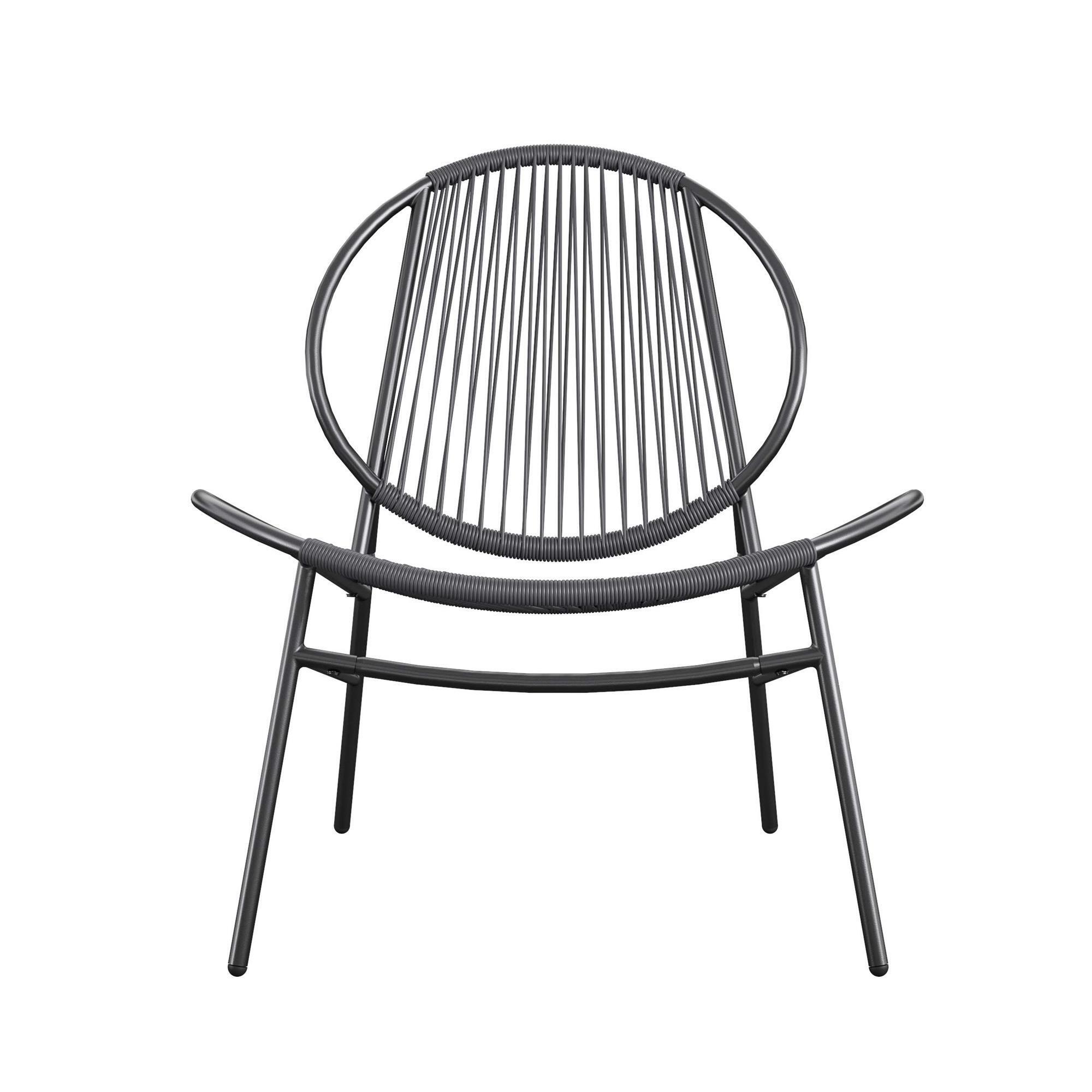 Novogratz Marilyn's 3-Piece Chat Set - All-Weather Wicker, Durable Steel, 250-Lb. Capacity, Model# 88207CHC1E